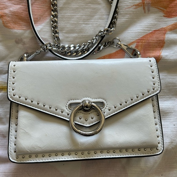Rebecca Minkoff Handbags - White leather Rebecca Minkoff Studded Ring-Accent Crossbody Bag